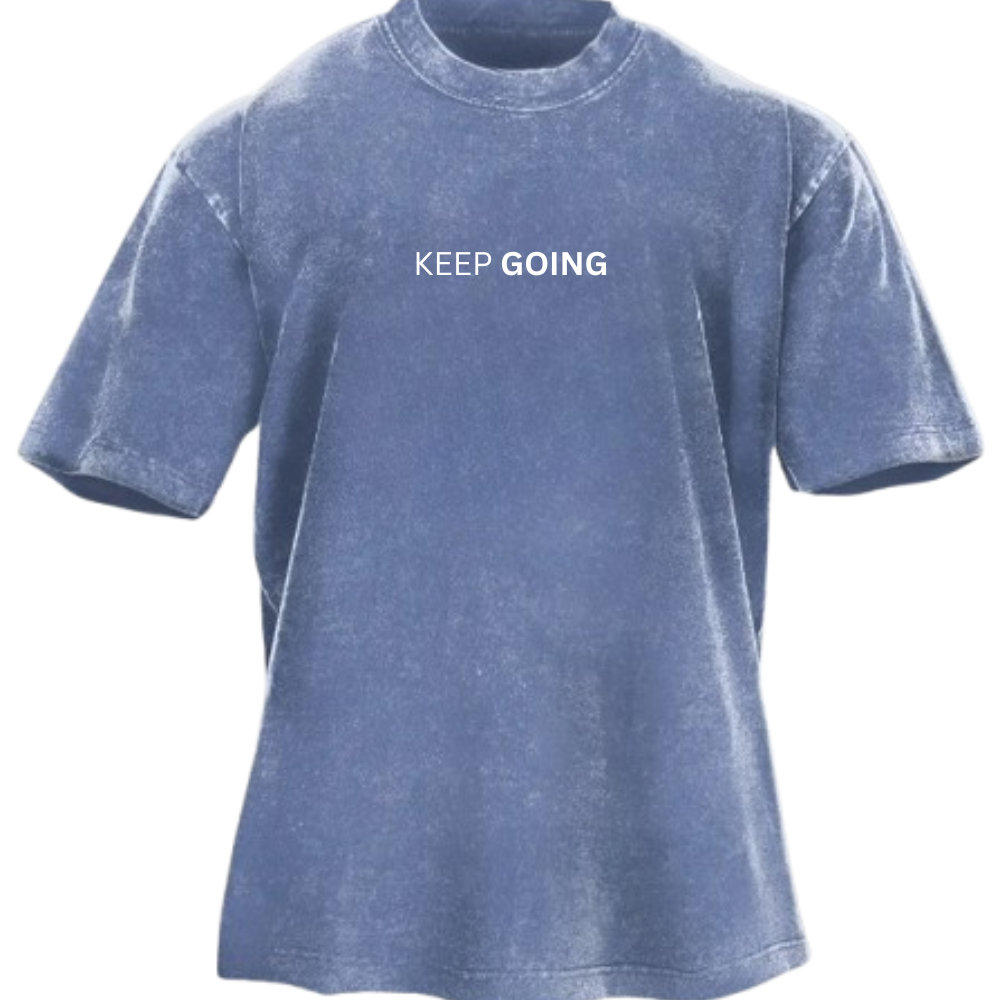 T-Shirt Keep Going Effetto Washed