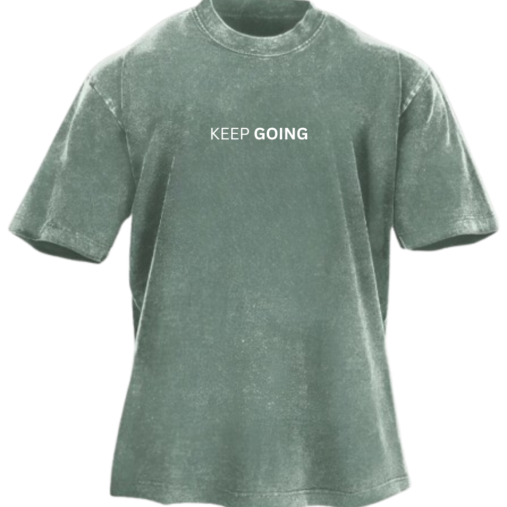 T-Shirt Keep Going Effetto Washed