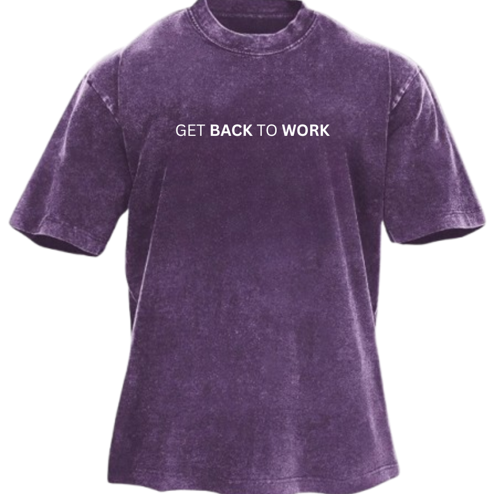 Tilbage på arbejde vasket T-shirt