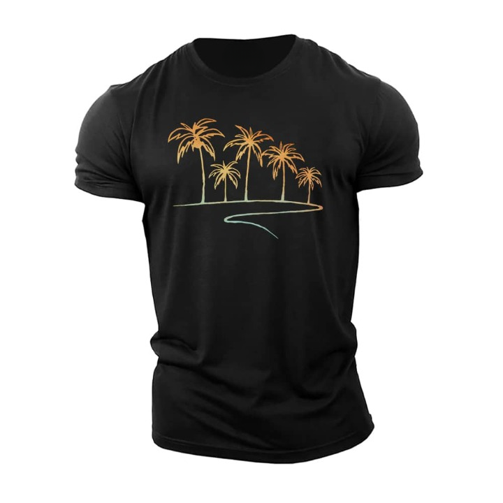 T-shirt simple avec palmier