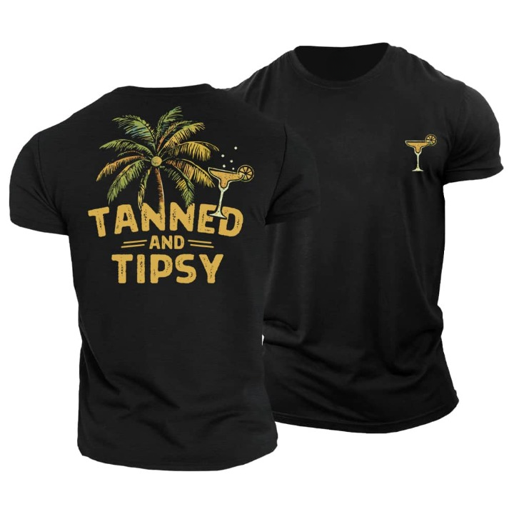 T-shirt bronzé et éméché