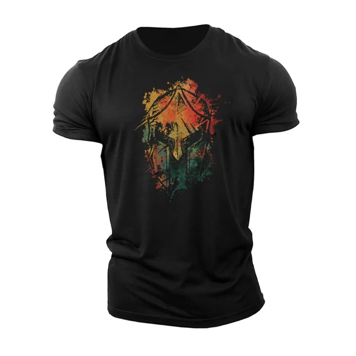 Colorful Spartan Warrior T-Shirt