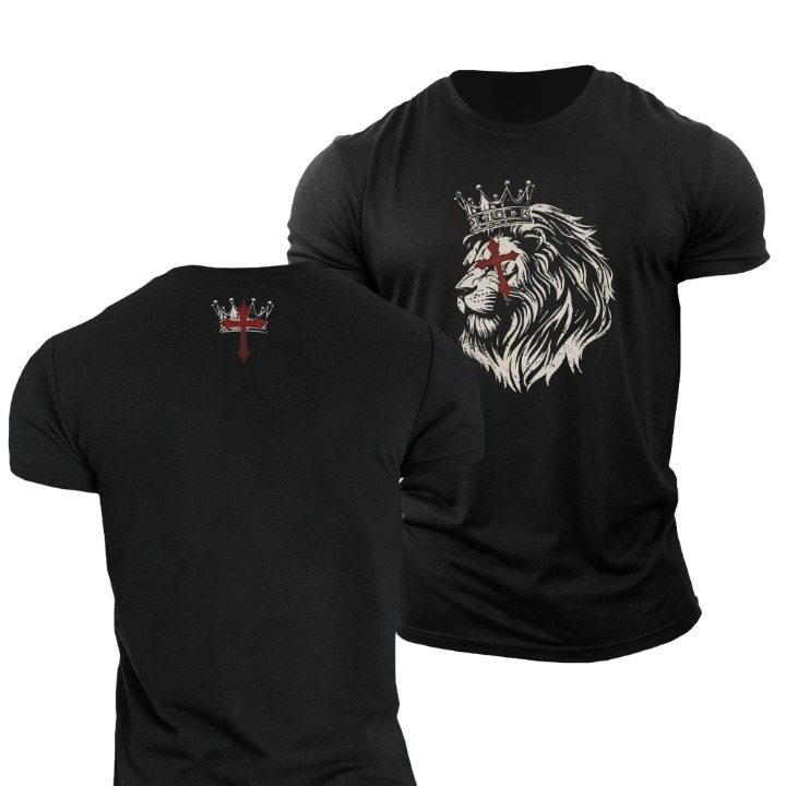 Great Lion Cross T-skjorte