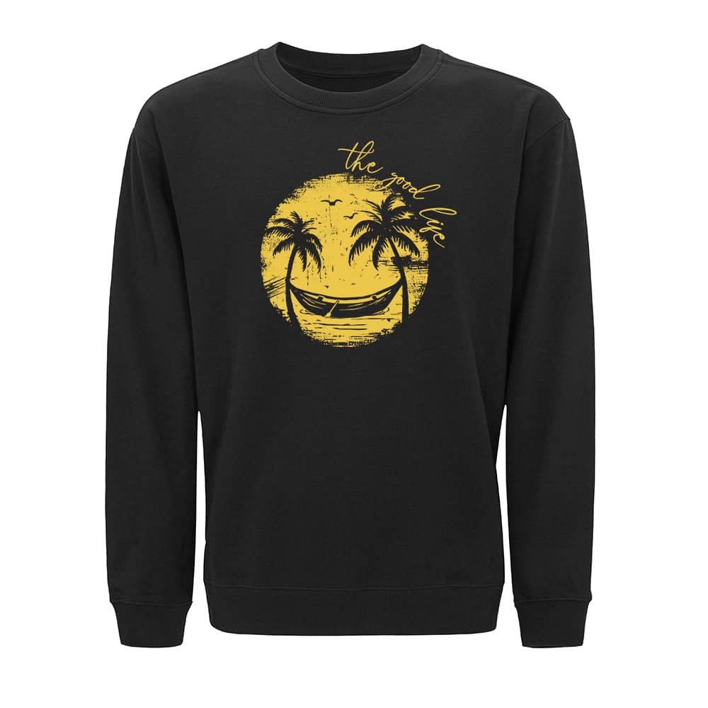 Smiley palmetræ-sweatshirt