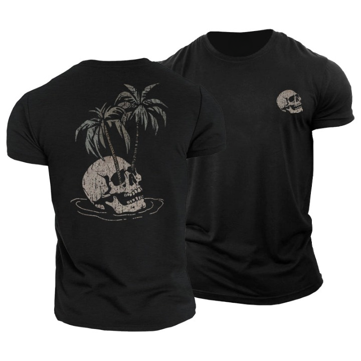 T-shirt Crâne et Palmier