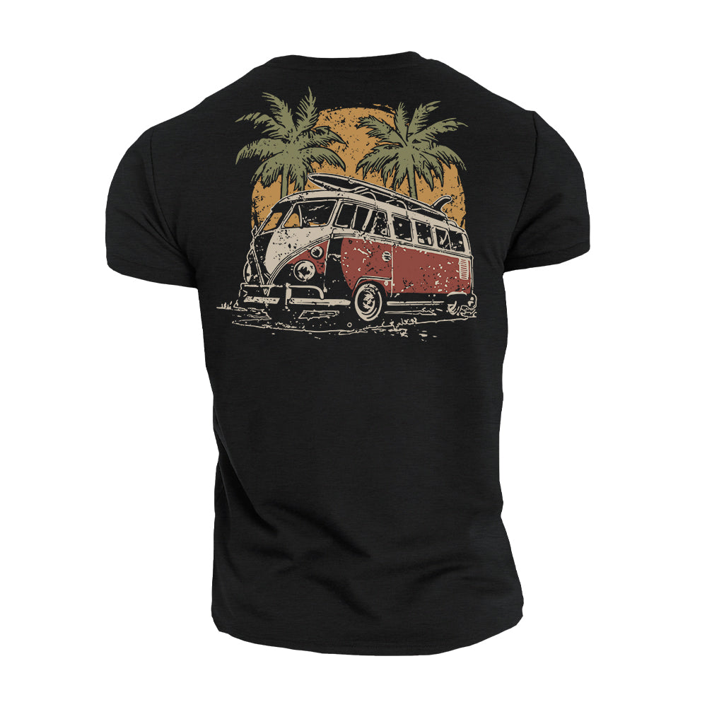 Bus-Urlaubs-T-Shirt