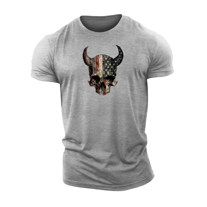 Αμερικανικό T-Shirt με Κρανίο Διαβόλου