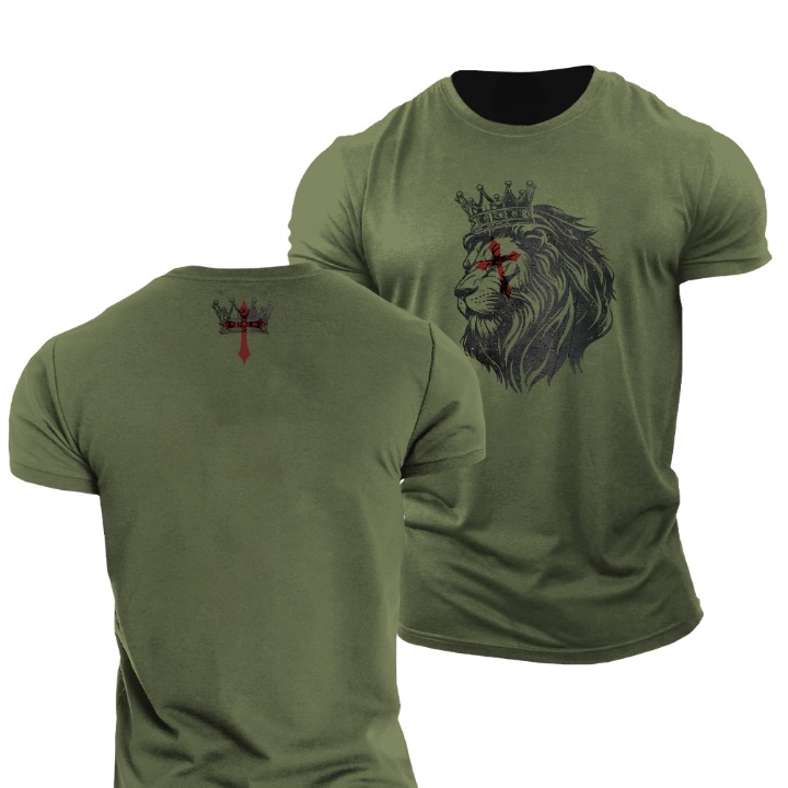 Great Lion Cross T-skjorte