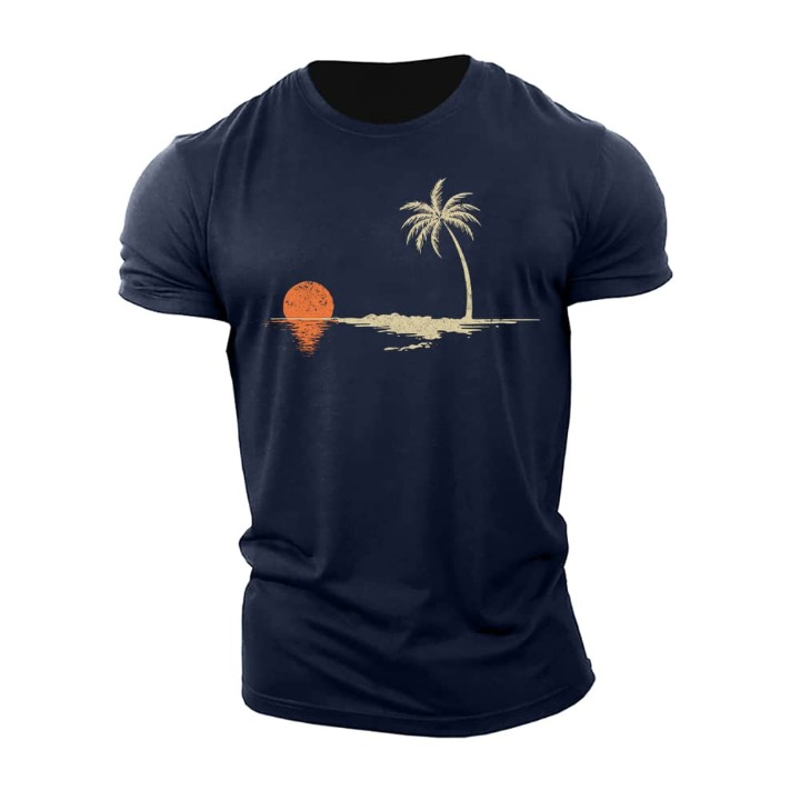 T-shirt Reflet du Coucher de Soleil sur le Palmier