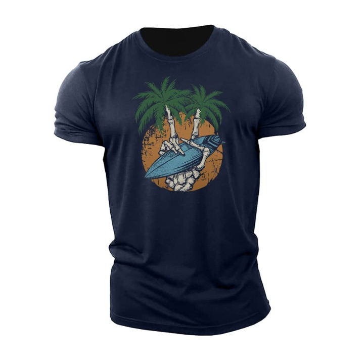 Palm Tree Totenkopf Hand T-Shirt