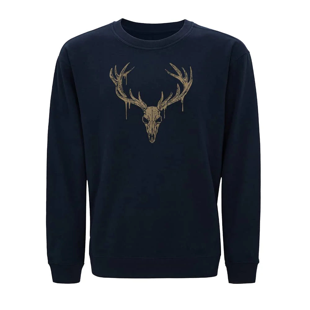 Sweatshirt med elgkranium
