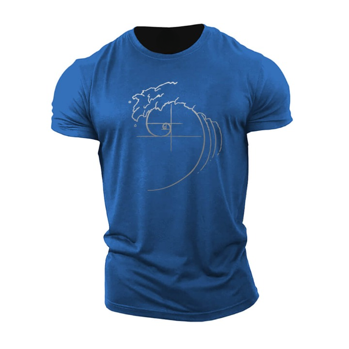 T-shirt Séquence de Fibonacci Vague Océan