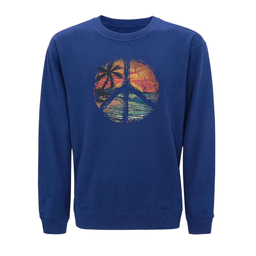 Fredfyldt hav-sweatshirt