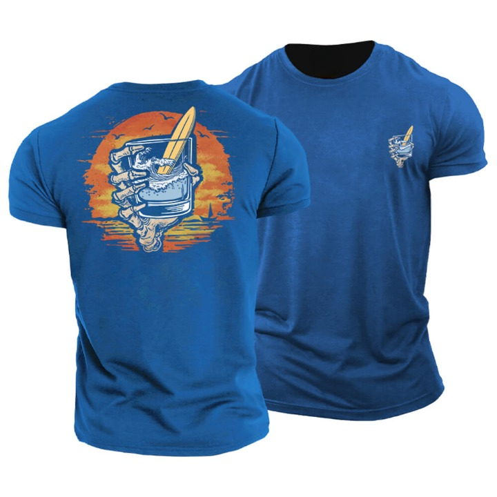 T-shirt met zwaaiende schedelhand