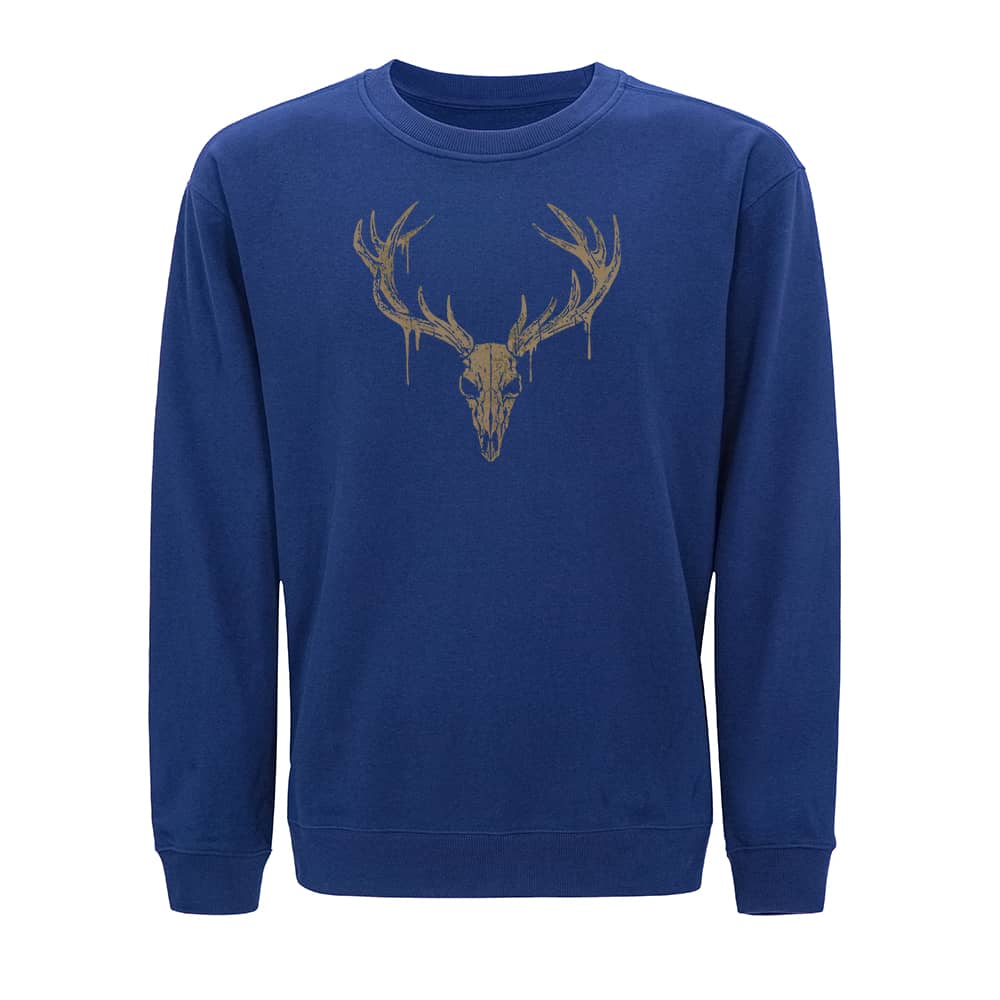 Sweatshirt med elgkranium
