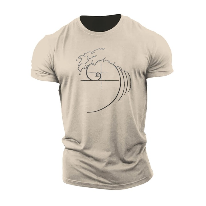 T-shirt Séquence de Fibonacci Vague Océan