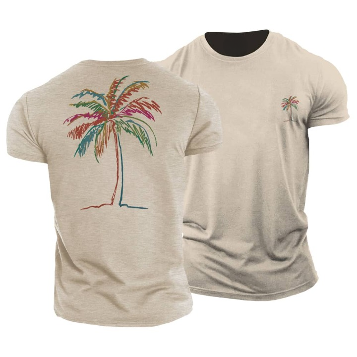 Buntes Palmen-T-Shirt