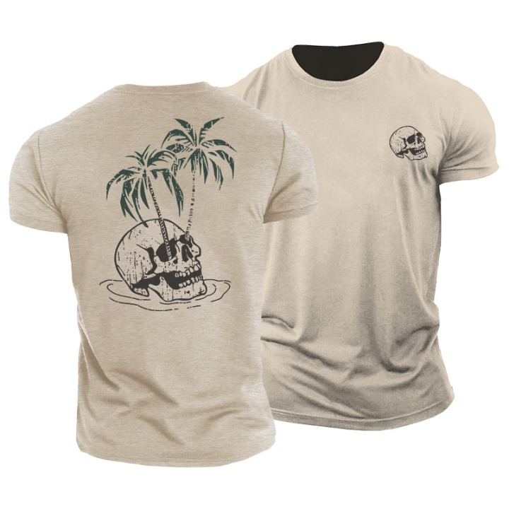 T-shirt Crâne et Palmier