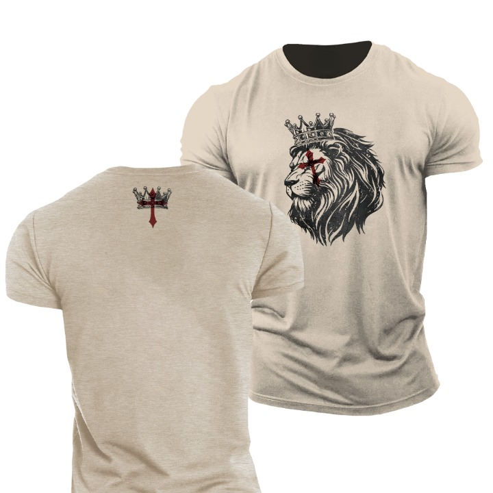 Great Lion Cross T-skjorte