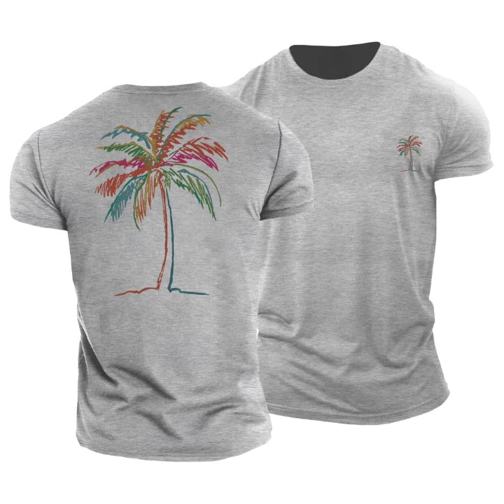 Buntes Palmen-T-Shirt