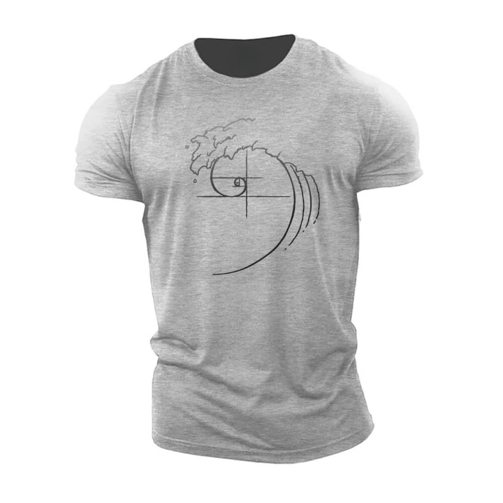 T-shirt Séquence de Fibonacci Vague Océan