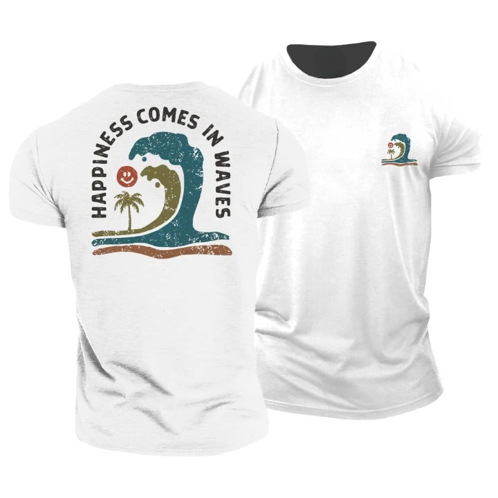 T-shirt Felicidade vem em ondas