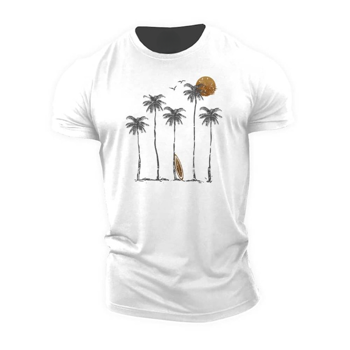 T-shirt με ηλιοβασίλεμα στην παραλία