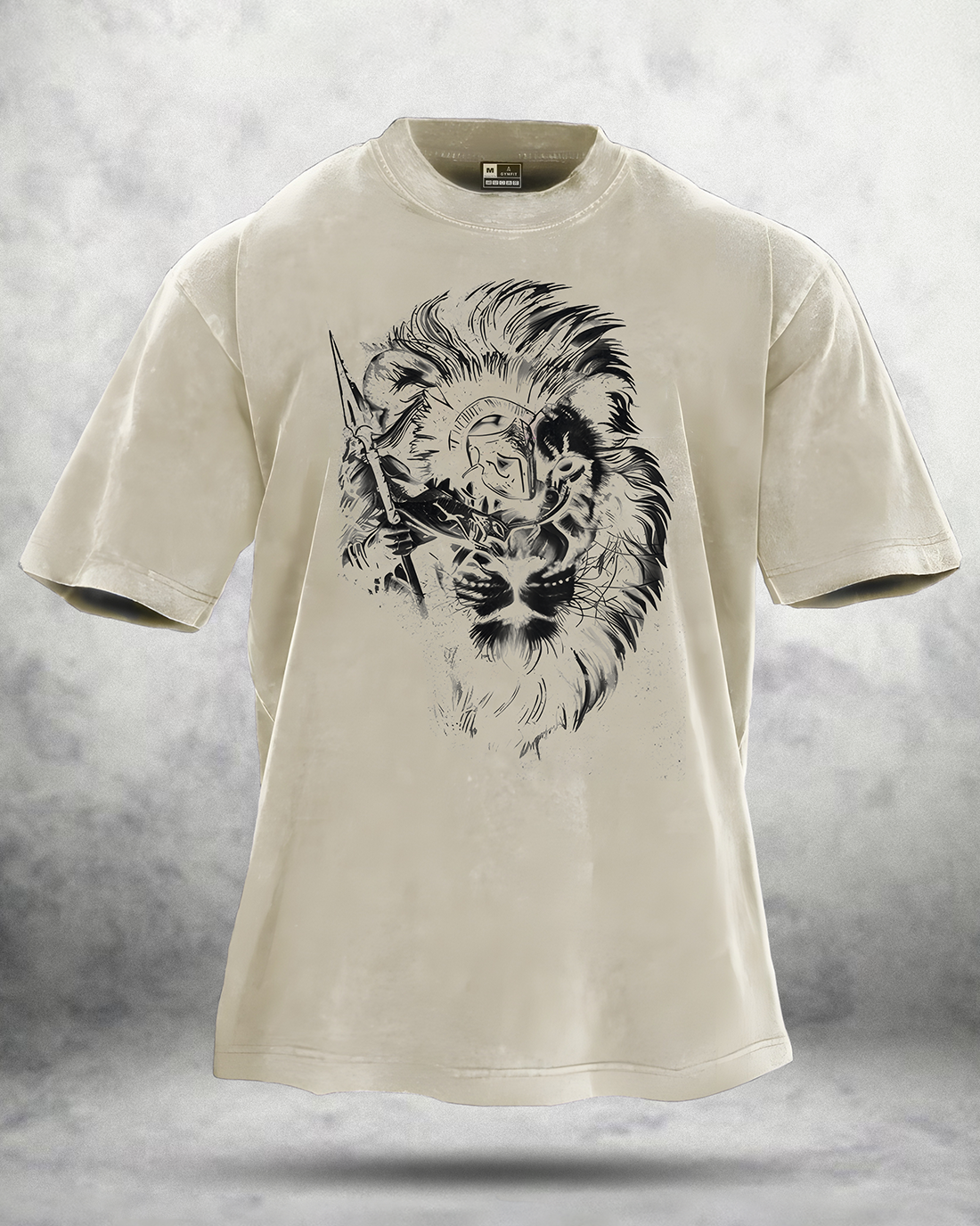 T-shirt Spartan Lion délavé