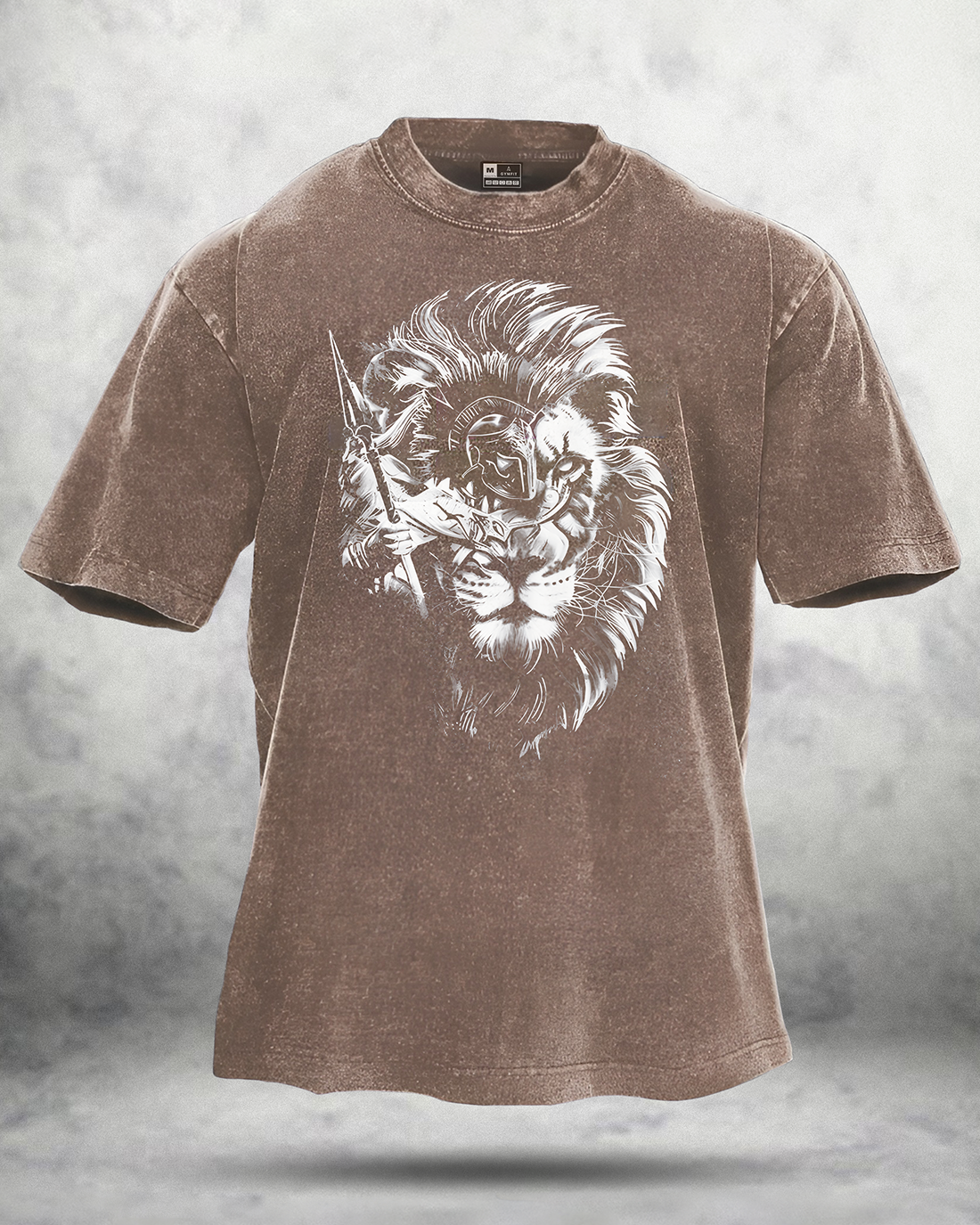 Spartan Löwen T-Shirt im Used-Look