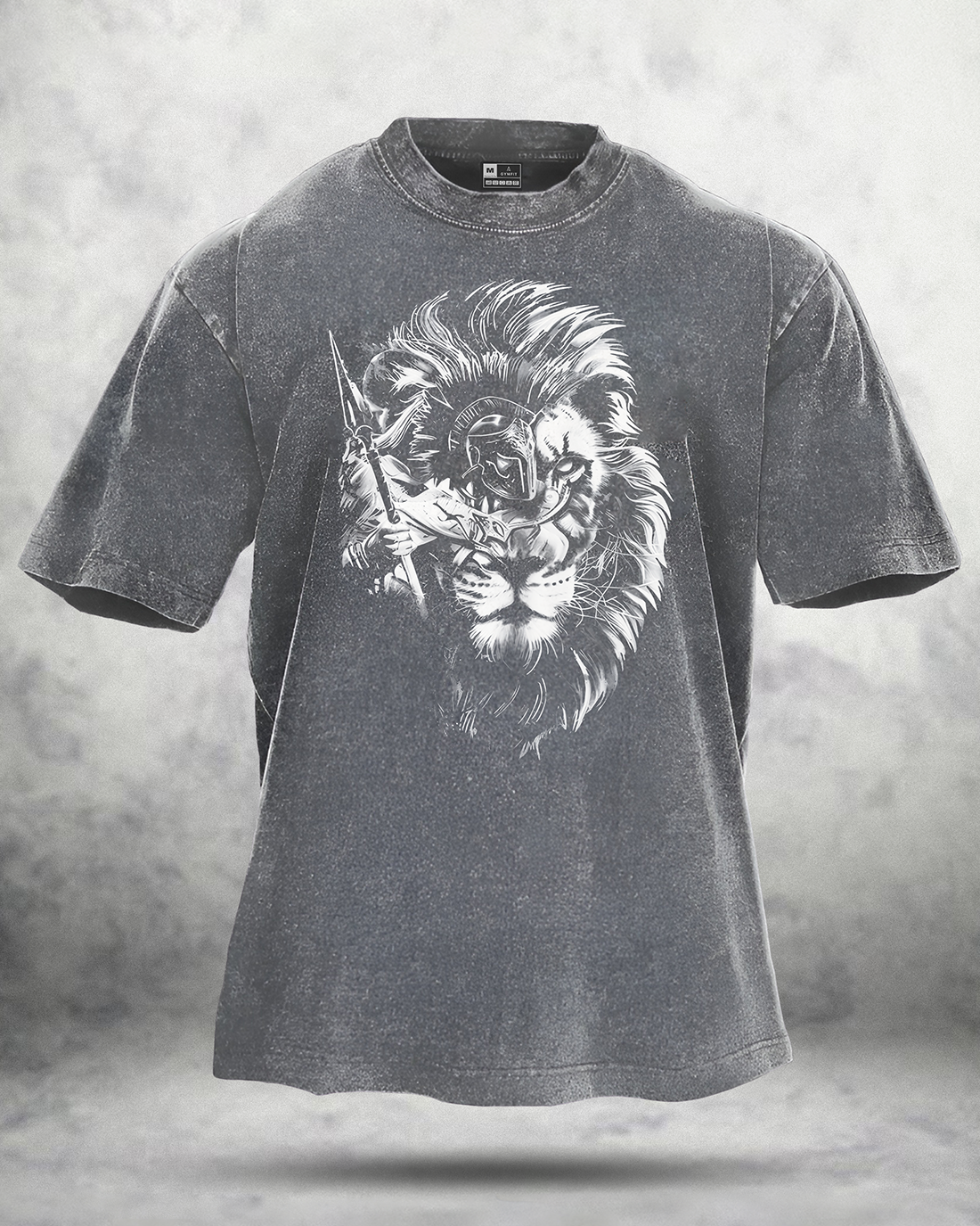Spartan Löwen T-Shirt im Used-Look