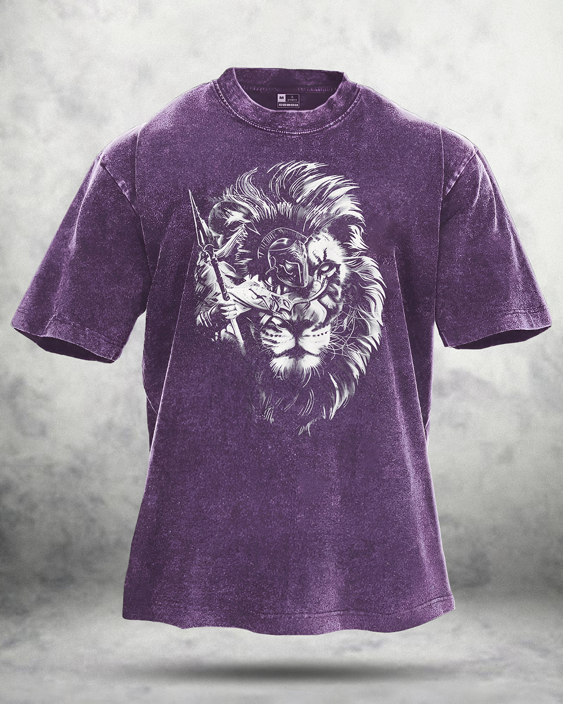 Spartan Löwen T-Shirt im Used-Look