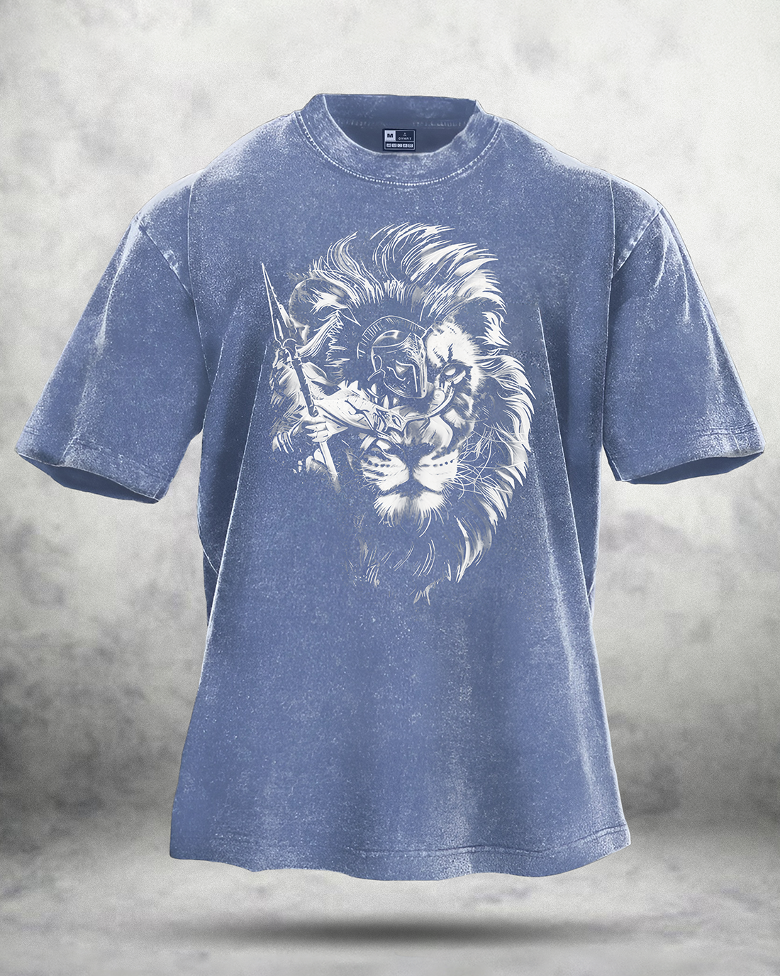 Spartan Löwen T-Shirt im Used-Look