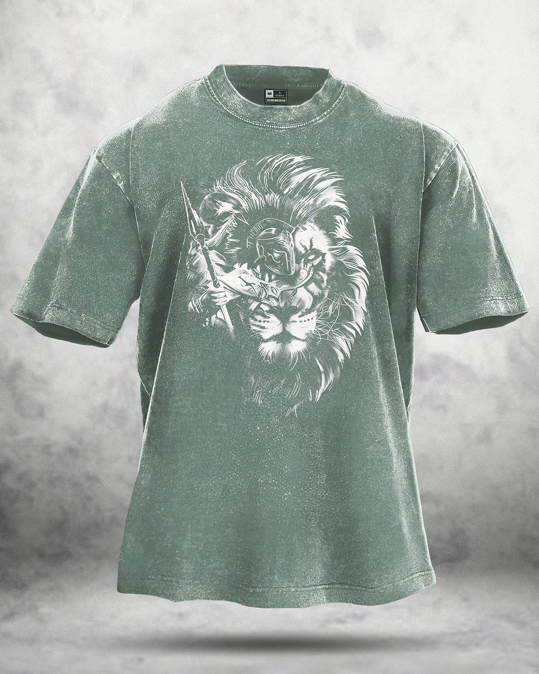 Spartan Löwen T-Shirt im Used-Look