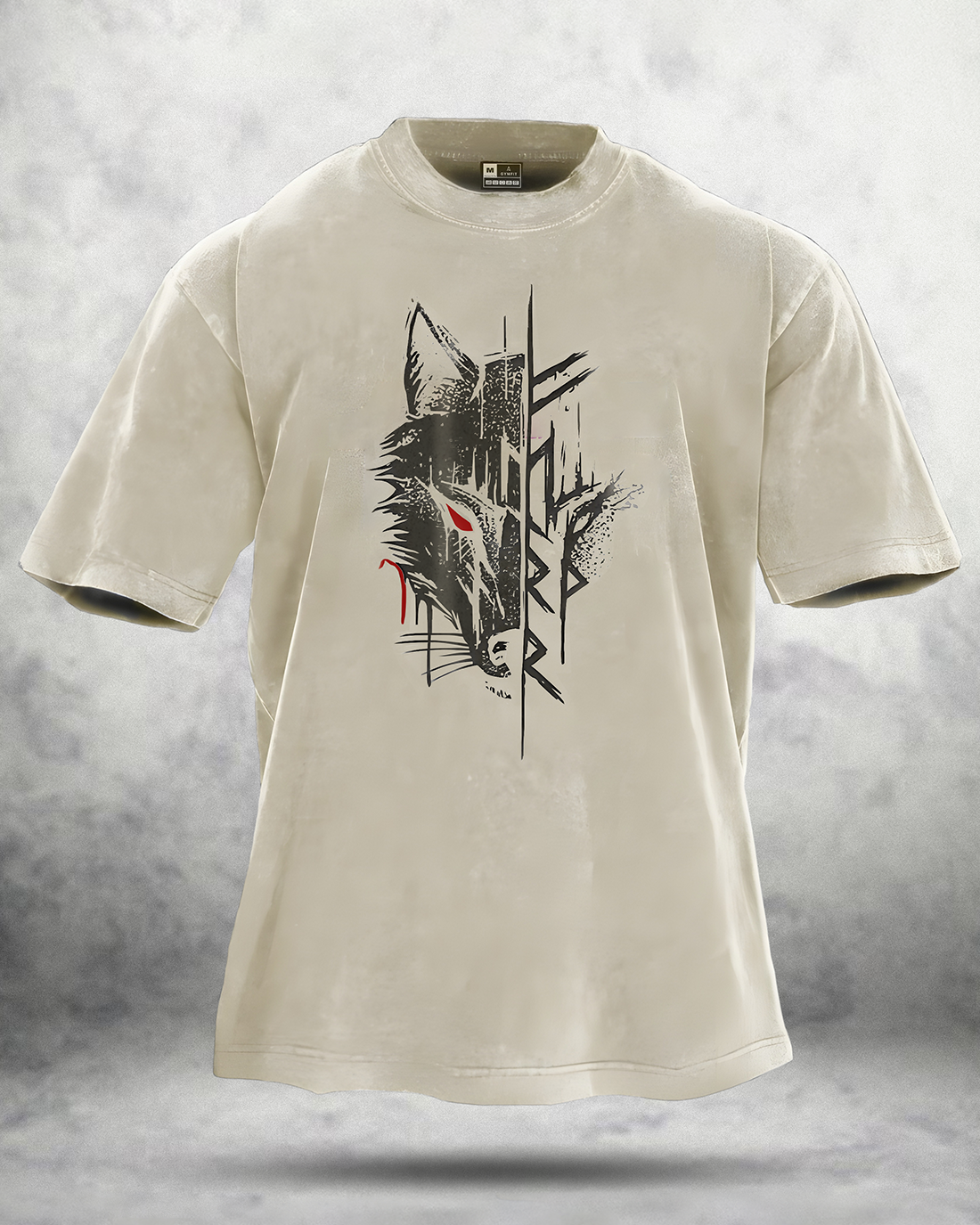 Wolf Ritual gewaschenes T-Shirt