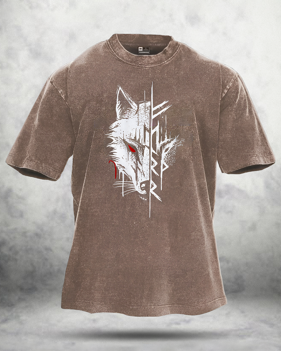 Wolf Ritual Vasket T-skjorte