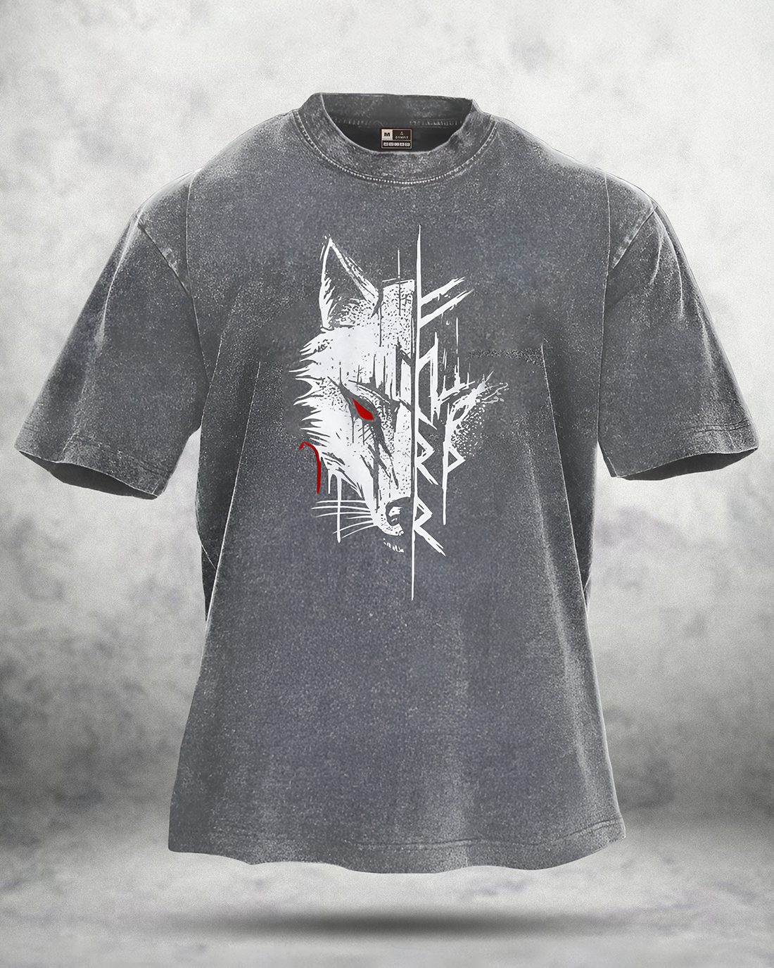 Wolf Ritual Vasket T-skjorte