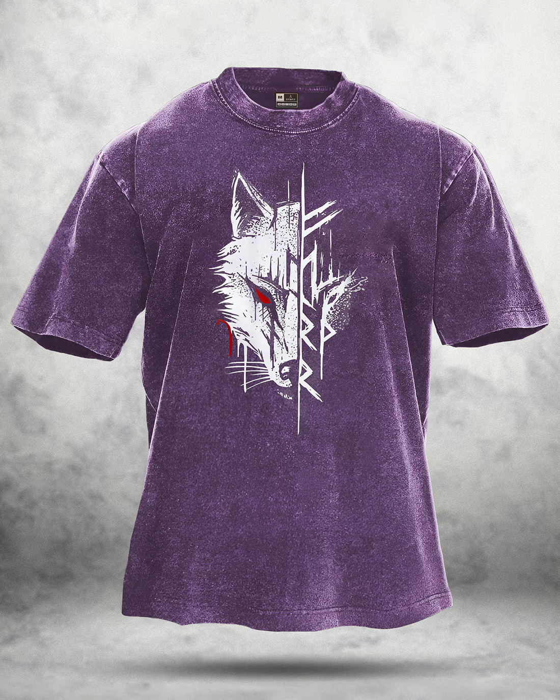 Wolf Ritual Vasket T-skjorte