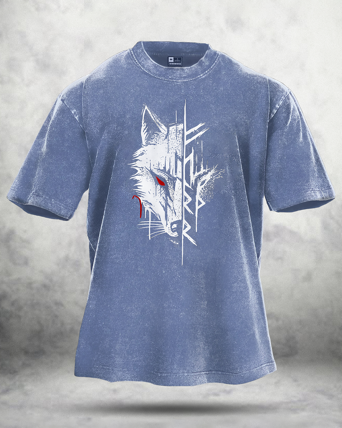 Wolf Ritual Vasket T-skjorte