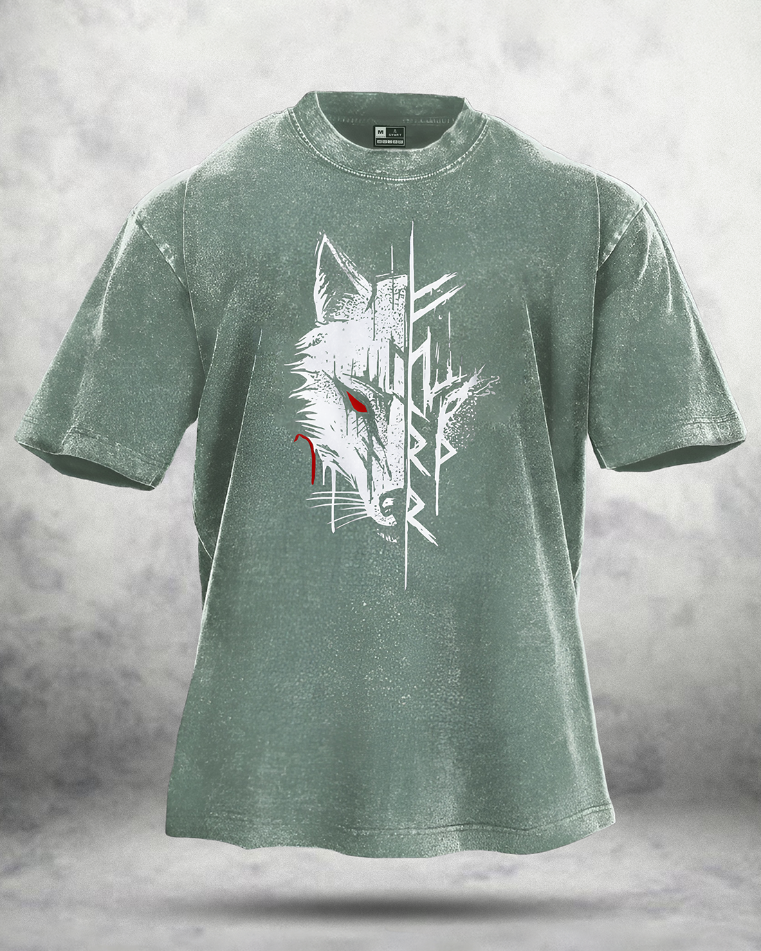 Wolf Ritual Vasket T-skjorte