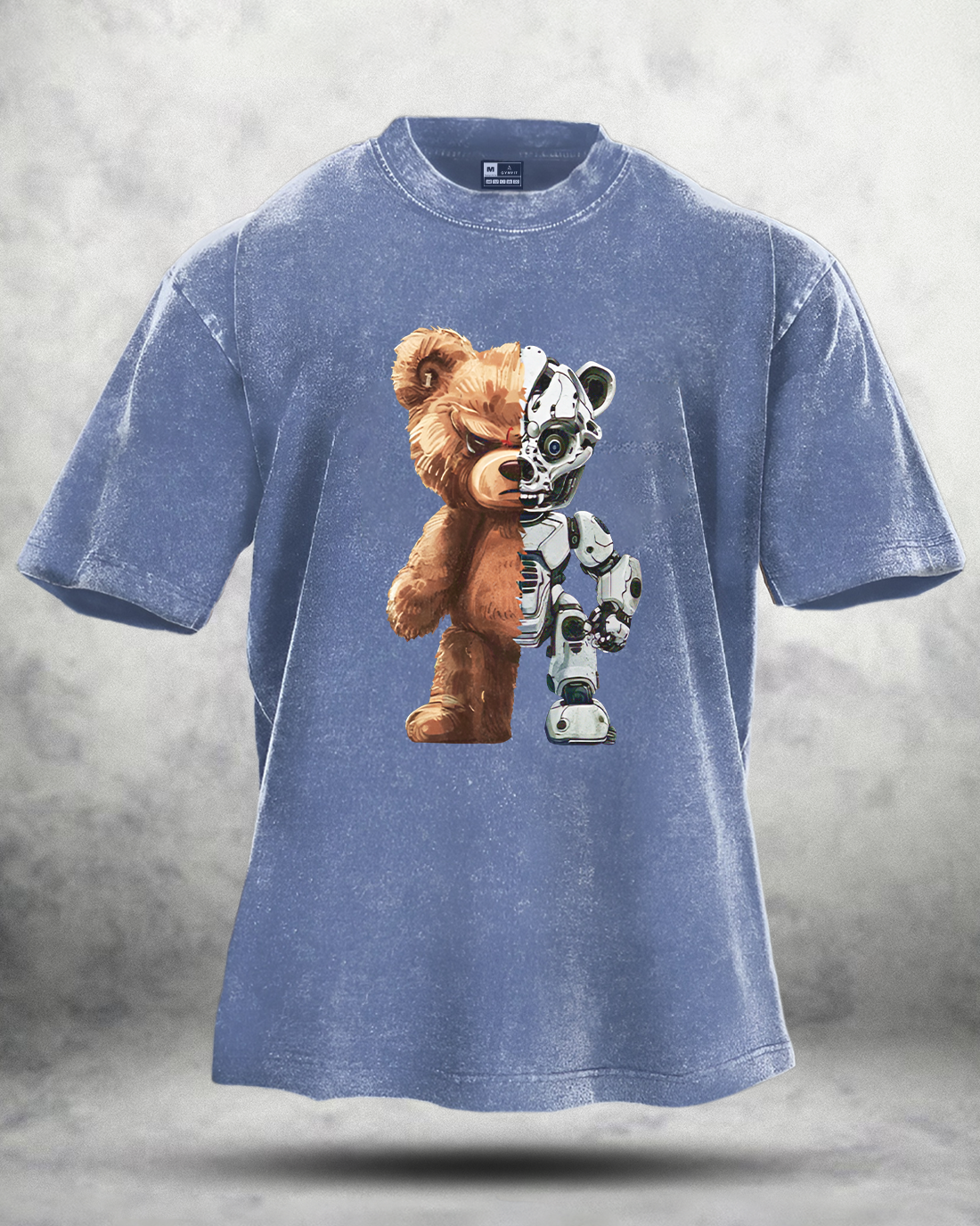 Robot Bär gewaschenes T-Shirt