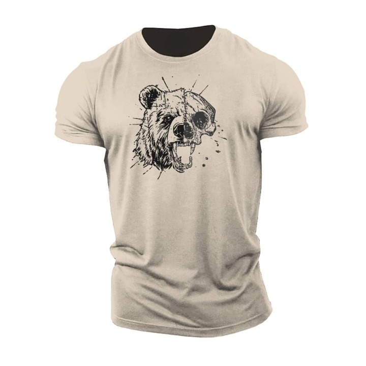 T-shirt med bjørnekranium