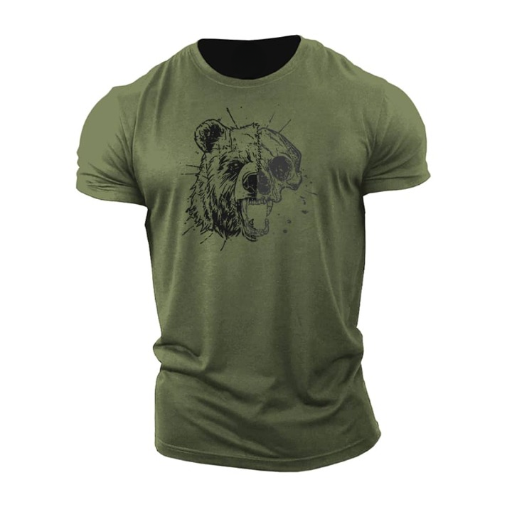 T-shirt med bjørnekranium