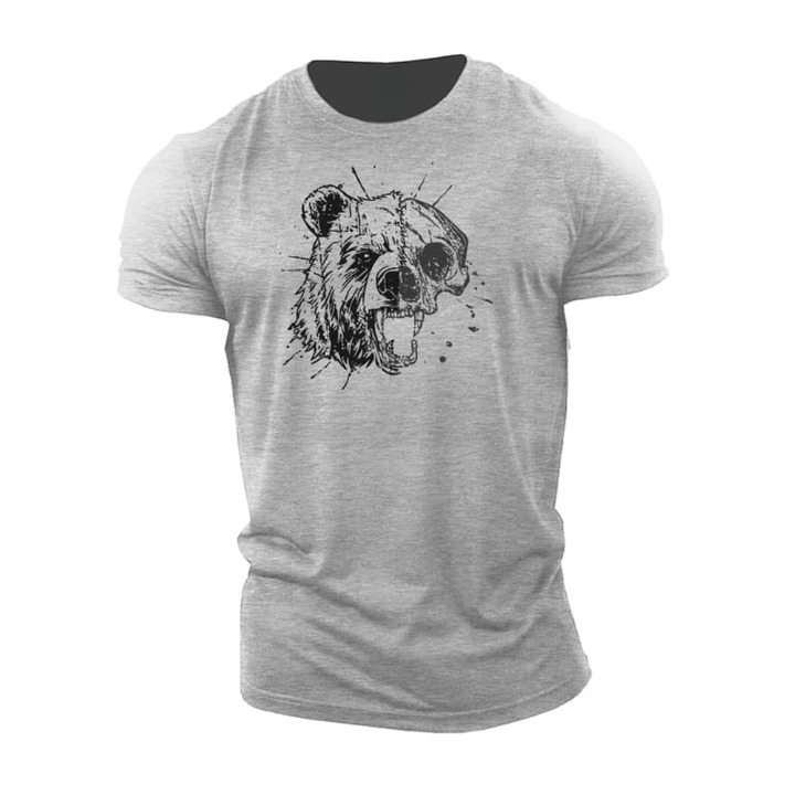T-shirt med bjørnekranium