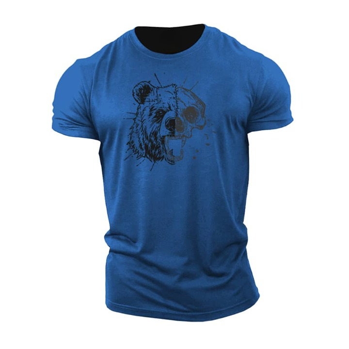 T-shirt med bjørnekranium