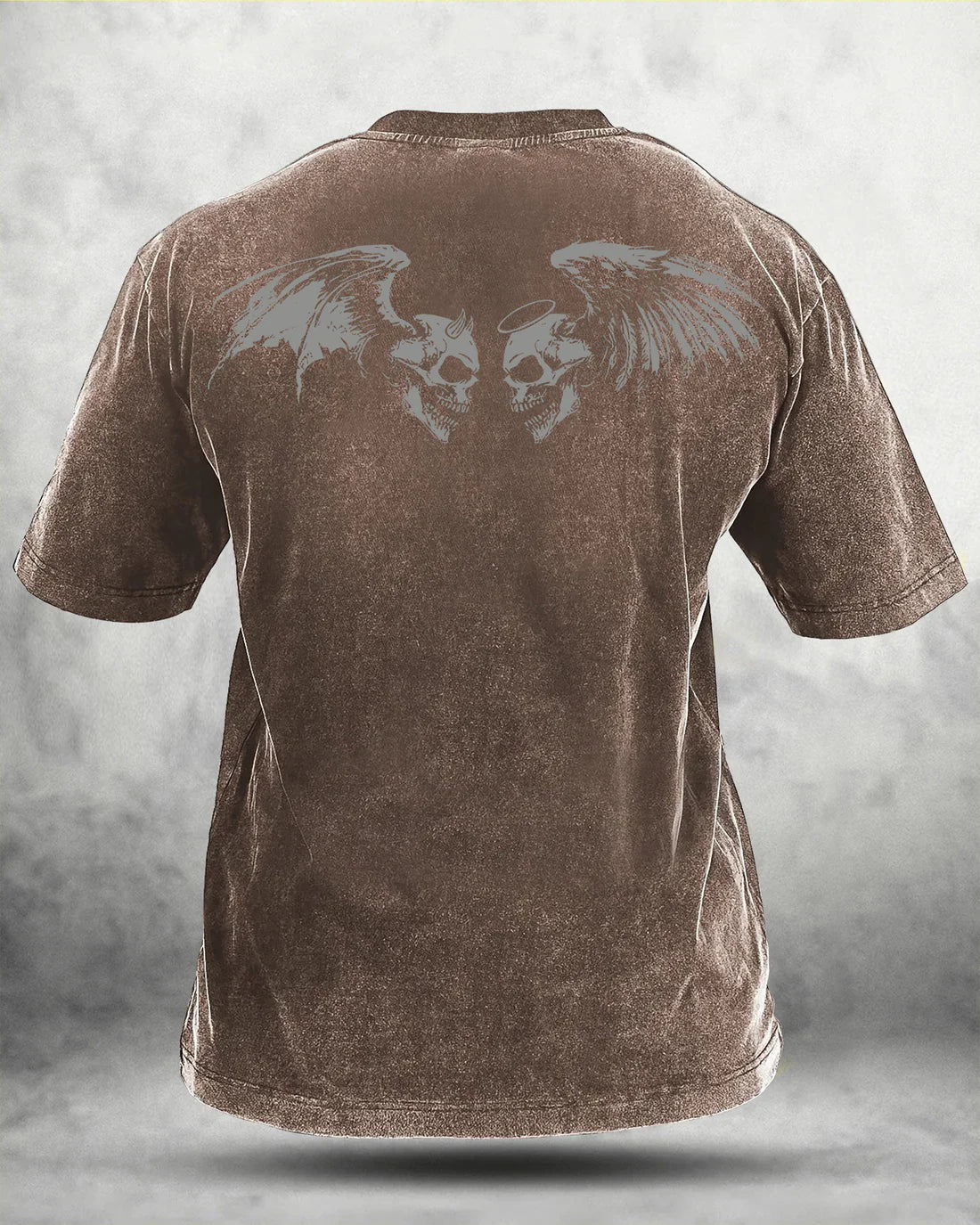 Skull Wings vasket T-shirt