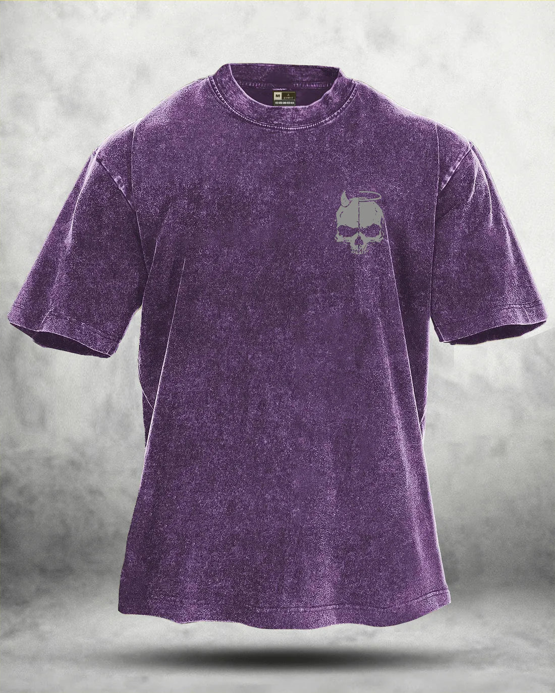 Skull Wings vasket T-shirt