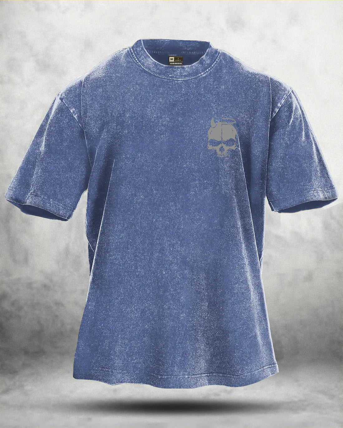Skull Wings vasket T-shirt