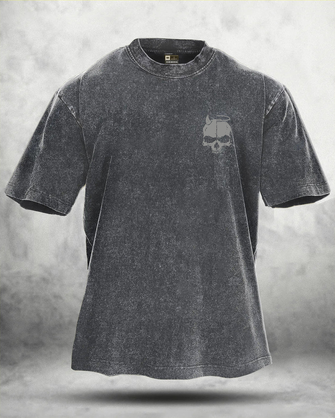 Skull Wings vasket T-shirt