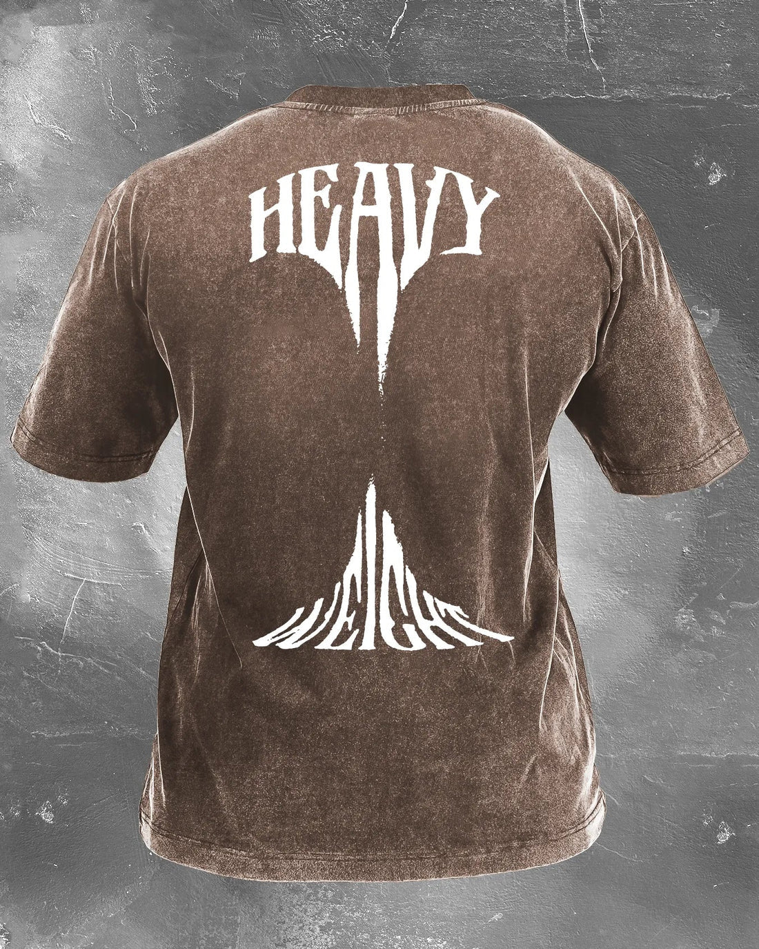 T-shirt lavado de gramagem pesada