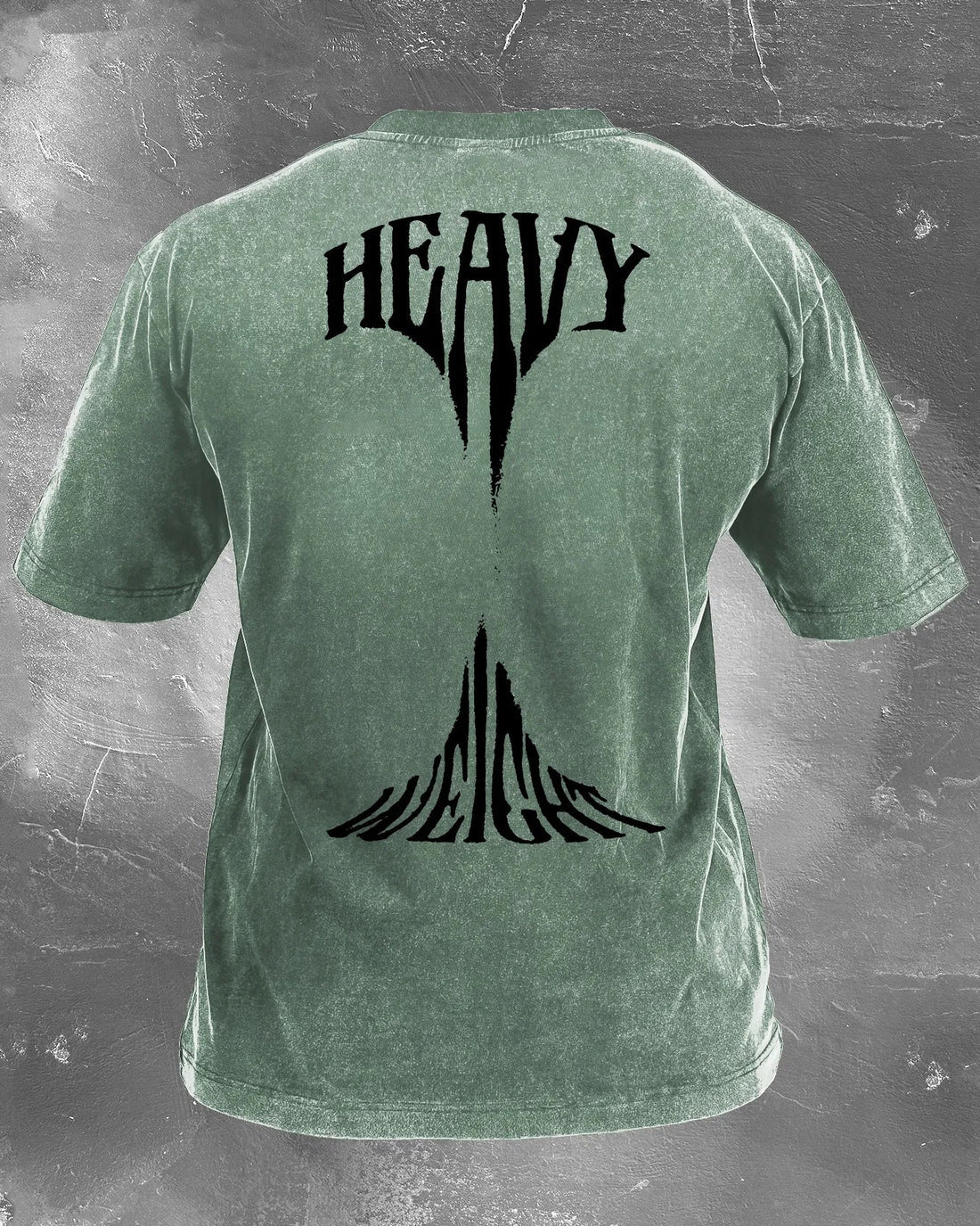 T-shirt lavado de gramagem pesada